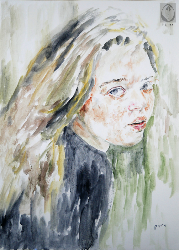 oil on paper - olio su carta di Piro